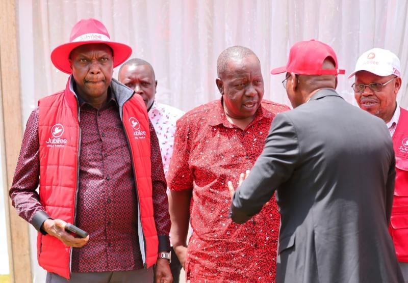 File image of Jeremiah Kioni and Fred Matiang'i.